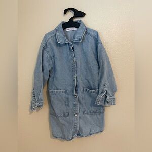 Zara Kids Lightweight Denim Chore Shirt Jacket